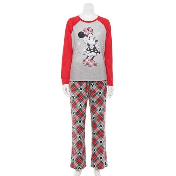 New Disney Women's Minnie Mouse 2 Piece Pajamas - Picture 1 of 14